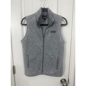 Patagonia Better Sweater Vest Womens Small Gray Full Zip Fleece Heathered